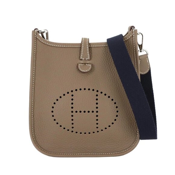 HERMES Everlyne Amazon TPM Shoulder Bag Taurillon Clemence Etoupe W 90283740 - Picture 1 of 11